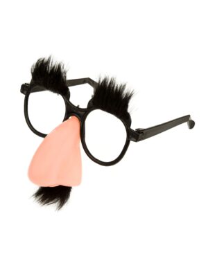 Kostümzubehör Brille mit Augenbrauen und Nase Farbe: schwarz