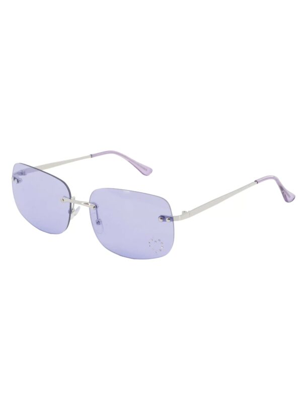 Kostümzubehör Brille mit Blumendiamant lila