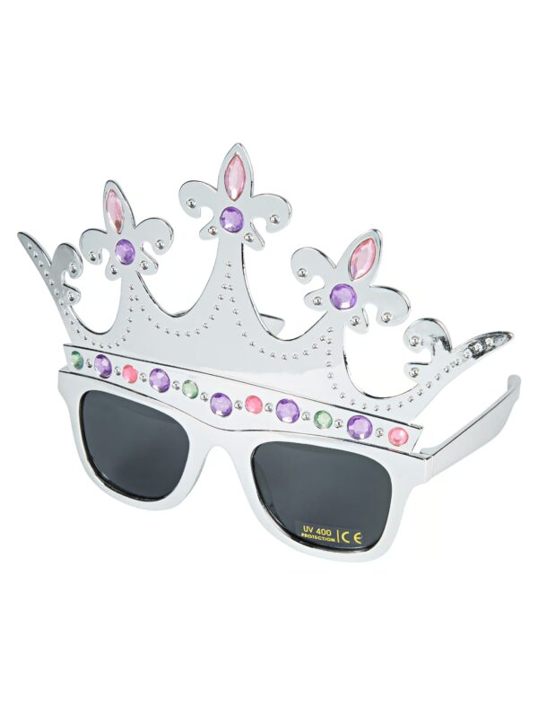 Kostümzubehör Brille mit Diadem Farbe: silber