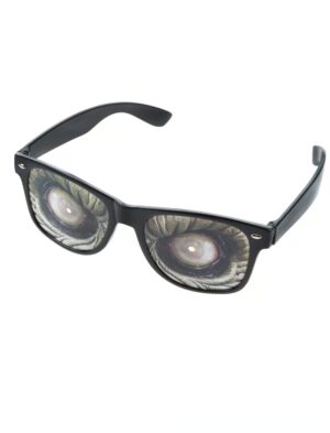 Kostümzubehör Brille mit Reptilaugen Farbe: schwarz