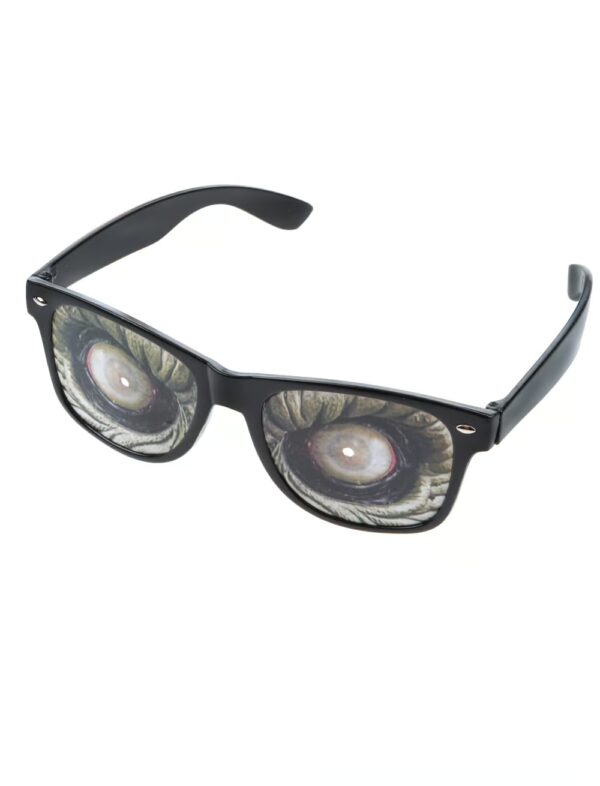 Kostümzubehör Brille mit Reptilaugen Farbe: schwarz