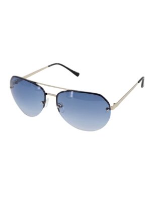 Kostümzubehör Brille mit blauen Gläsern blau/silber
