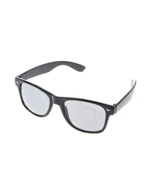 Kostümzubehör Brille mit gebrochenen Gläsern Farbe: schwarz