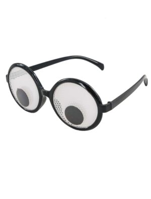 Kostümzubehör Brille mit rollenden Augen schwarz/weiß