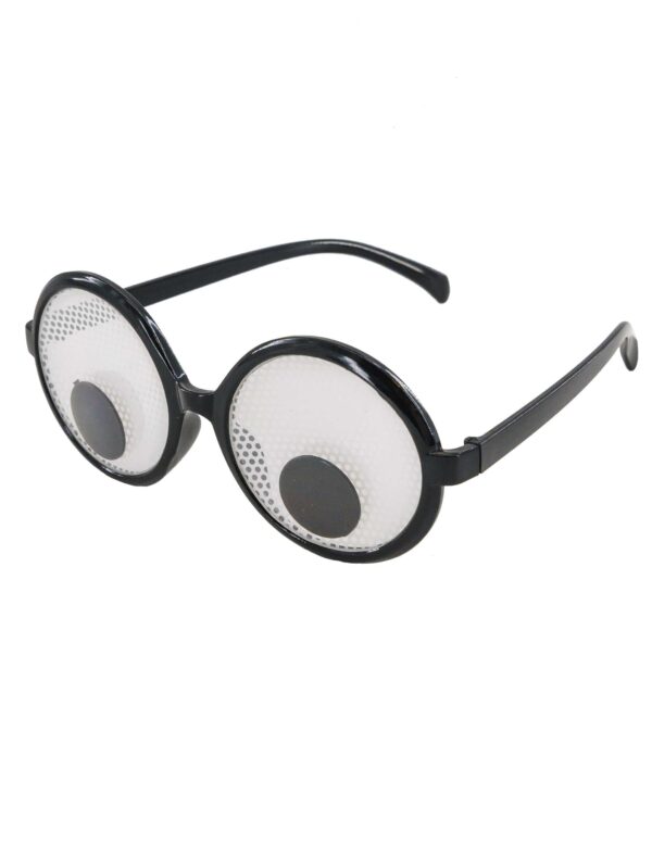 Kostümzubehör Brille mit rollenden Augen schwarz/weiß