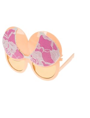 Kostümzubehör Brille mit rosa Bikini