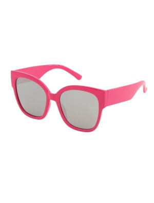Kostümzubehör Brille pink Gläser weiß verspiegelt pink