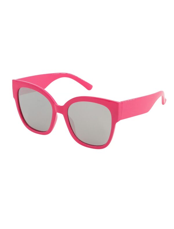 Kostümzubehör Brille pink Gläser weiß verspiegelt pink