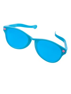 Kostümzubehör Brille riesig blau