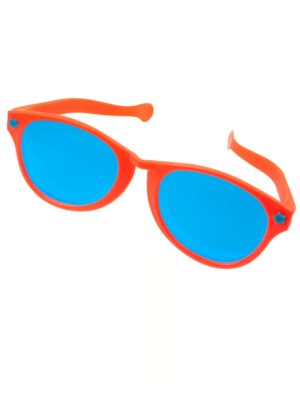 Kostümzubehör Brille riesig orange