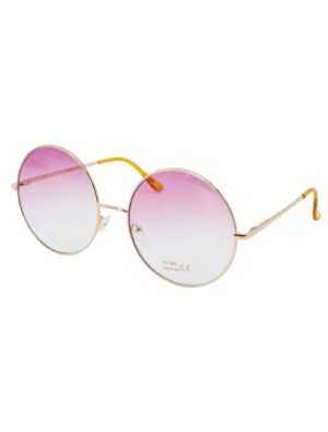 Kostümzubehör Brille rund rosa Gläser rosa