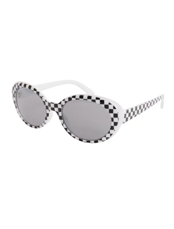 Kostümzubehör Brille schwarz/weiß kariert