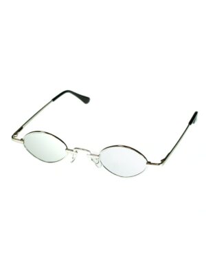 Kostümzubehör Brille silber mit Spiegelglas silber