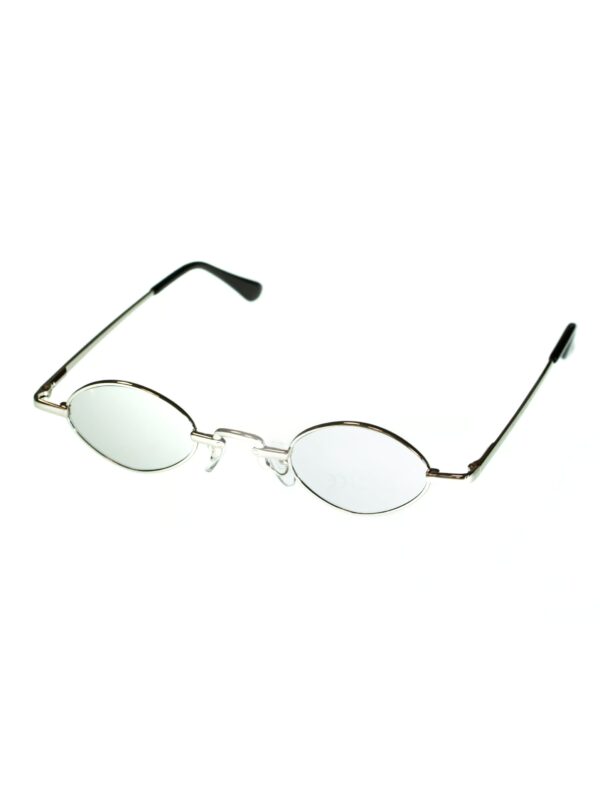 Kostümzubehör Brille silber mit Spiegelglas silber