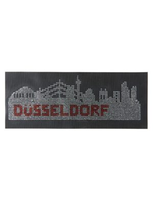 Kostümzubehör Bügelbild Düsseldorf Skyline aus Strass