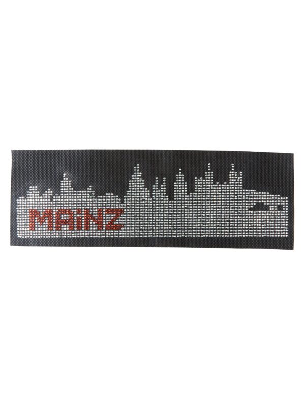 Kostümzubehör Bügelbild Mainz Skyline aus Strass