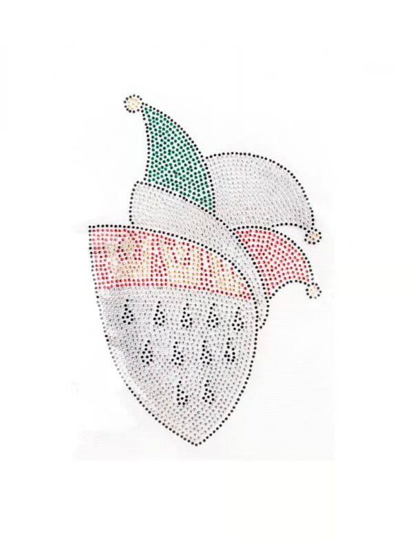 Kostümzubehör Bügelbild Strass Festkomitee 8x11cm