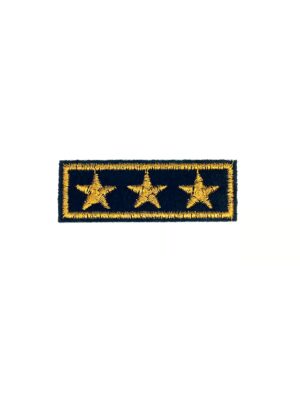 Kostümzubehör Bügelpatch 3 Sterne schwarz/gold