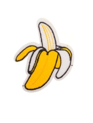 Kostümzubehör Bügelpatch Banane 8cm gelb