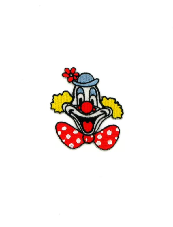 Kostümzubehör Bügelpatch Deiters Clown klein 7cm Farbe: mehrfarbig