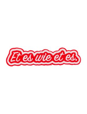 Kostümzubehör Bügelpatch Et es wie et es 11cm rot/weiß