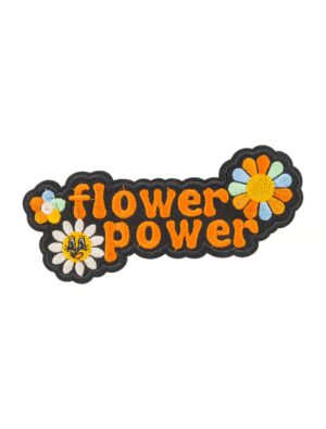 Kostümzubehör Bügelpatch Flower Power 15cm bunt Farbe: bunt