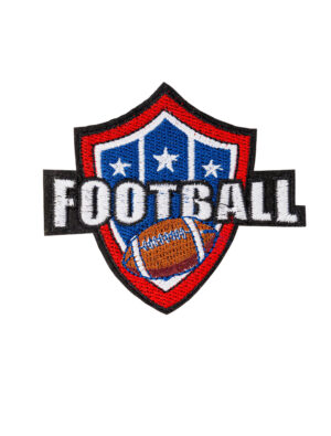 Kostümzubehör Bügelpatch Football Logo 7cm Farbe: bunt