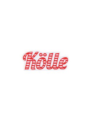 Kostümzubehör Bügelpatch Kölle rot/weiß 7cm