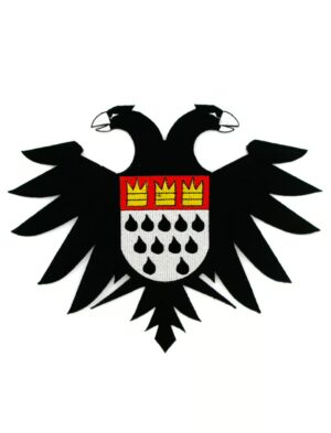 Kostümzubehör Bügelpatch Köln Adler groß 23cm Farbe: schwarz