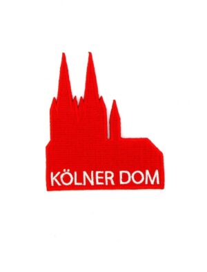 Kostümzubehör Bügelpatch Kölner Dom 12cm Farbe: rot