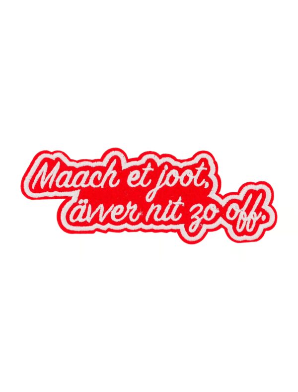Kostümzubehör Bügelpatch Maach et joot