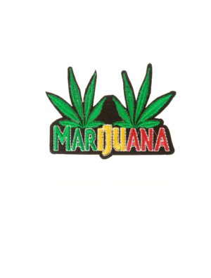 Kostümzubehör Bügelpatch Marijuana mehrfarbig