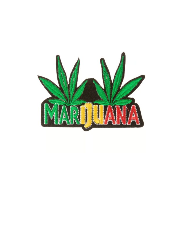 Kostümzubehör Bügelpatch Marijuana mehrfarbig