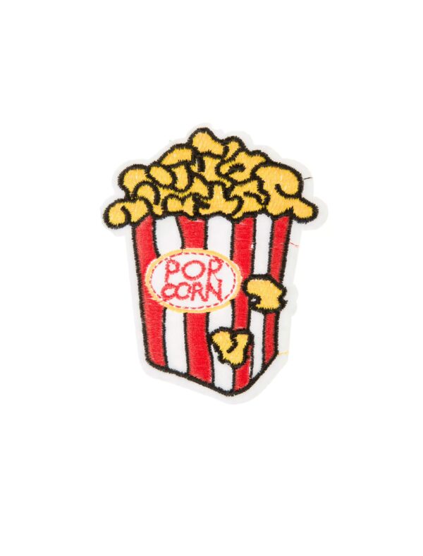 Kostümzubehör Bügelpatch Popcorn Farbe: mehrfarbig