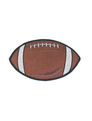 Kostümzubehör Bügelpatch Rugby Ball 14cm Farbe: braun