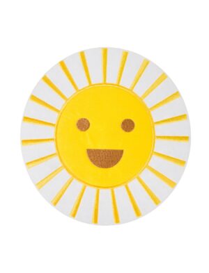 Kostümzubehör Bügelpatch Sonne 18cm Farbe: gelb