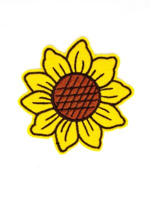 Kostümzubehör Bügelpatch Sonnenblümchen gelb 7cm