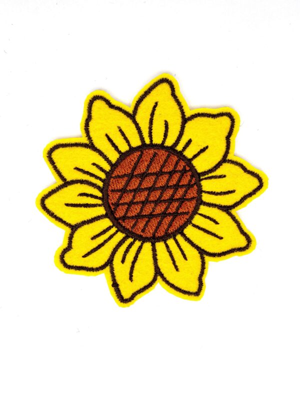 Kostümzubehör Bügelpatch Sonnenblümchen gelb 7cm