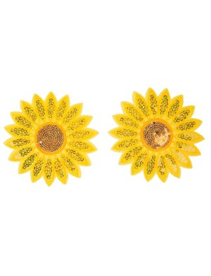 Kostümzubehör Bügelpatch Sonnenblume 2 Stk. Farbe: gelb