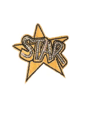 Kostümzubehör Bügelpatch Star Farbe: silber/gold