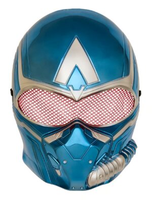 Kostümzubehör Captain America Vollmaske hellblau one size