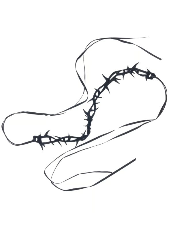 Kostümzubehör Choker Stacheldraht schwarz