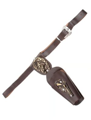 Kostümzubehör Coltgürtel 1 Tasche braun