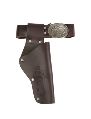 Kostümzubehör Coltgürtel Leder mit 1 Tasche braun