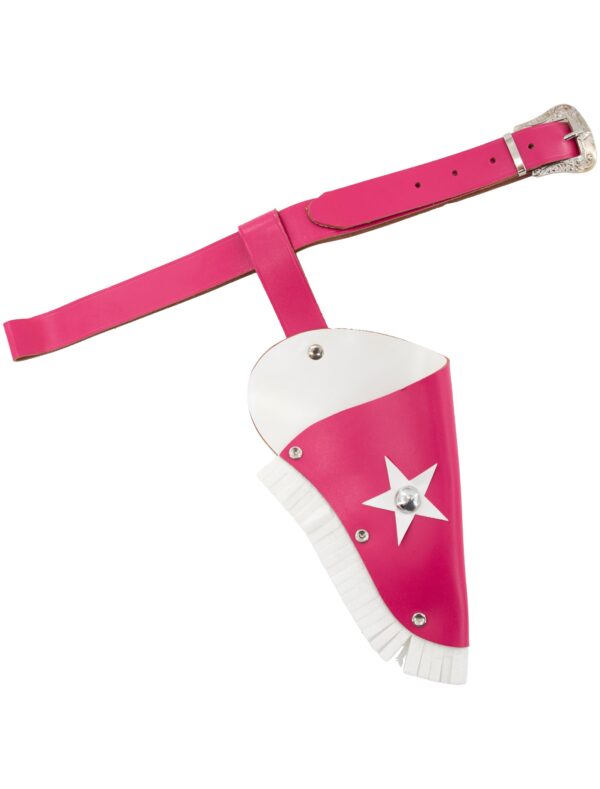 Kostümzubehör Coltgürtel Lefa 1 Tasche pink