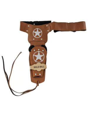 Kostümzubehör Coltgürtel Wild Bill 1 Holster braun 115 cm