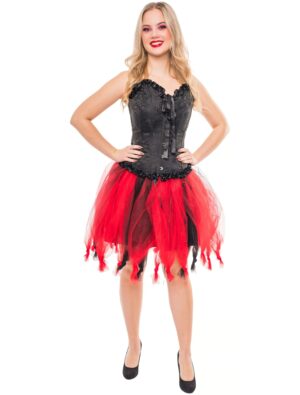 Kostümzubehör Corsage mit Schnüren Damen schwarz S