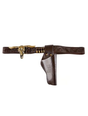 Kostümzubehör Cowboygürtel 'Longhorn' 1 Tasche Farbe: schwarz