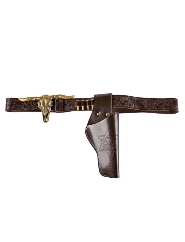 Kostümzubehör Cowboygürtel 'Longhorn' 1 Tasche Farbe: schwarz