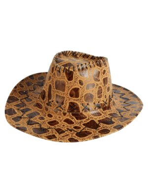 Kostümzubehör Cowboyhut Python Farbe: braun